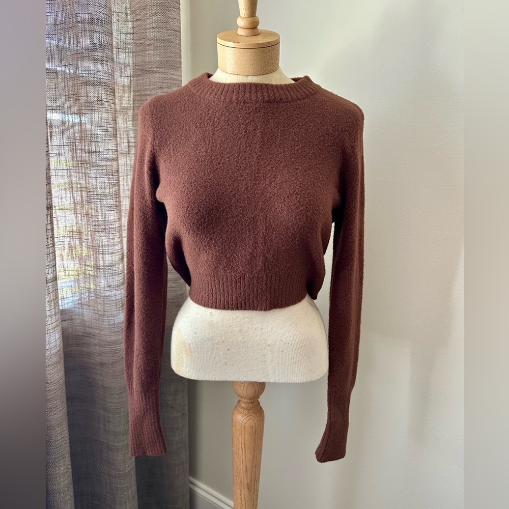 Altar’d State Super Soft Brown Cropped Sweater S